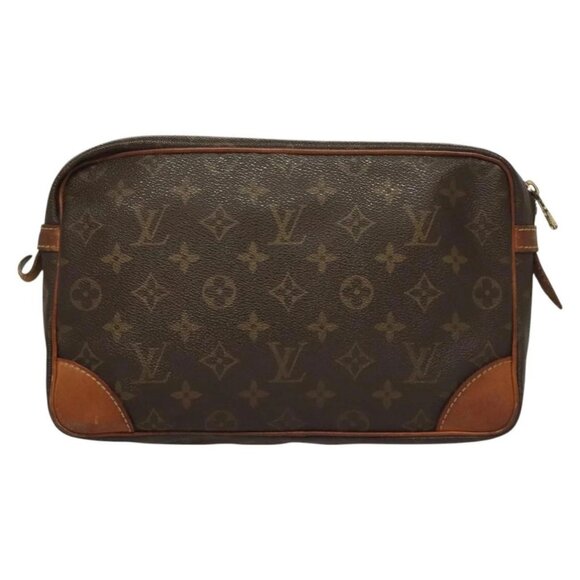 LOUIS VUITTON Monogram Compiegne 28 Clutch Bag M51845 LV Auth 128348 - Picture 2 of 16
